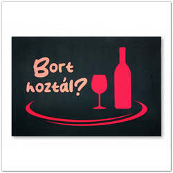 Vicces lábtörlő - Bort hoztál?